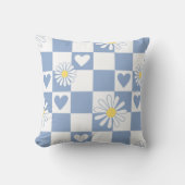 Grijs geruite kinderkamer kussen (Voorkant)