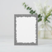  grijs gescheurd papier aangepaste rand Sjabloon Briefkaart (Staand voorkant)