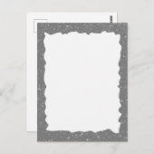  grijs gescheurd papier aangepaste rand Sjabloon Briefkaart (Voorkant / Achterkant)
