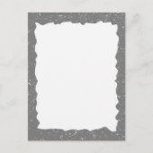 grijs gescheurd papier aangepaste rand Sjabloon Briefkaart (Voorkant)