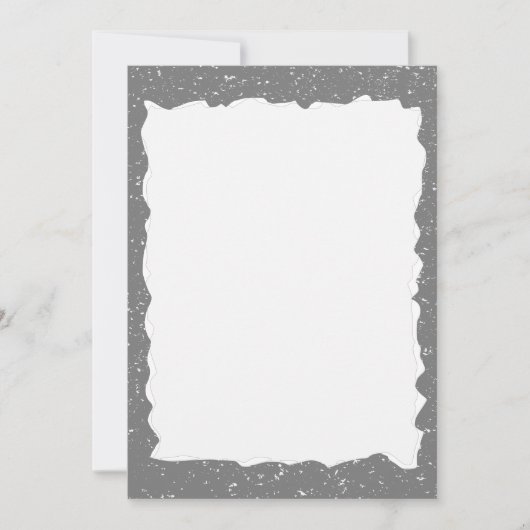 grijs gescheurd papier aangepaste rand Sjabloon Kaart (Voorkant)