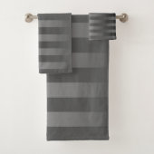 Grijs, gestreept, gradiënt, grijze strepen, eenvou bad handdoek (Insitu)