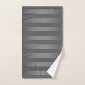 Grijs, gestreept, gradiënt, grijze strepen, eenvou bad handdoek (Handdoek)