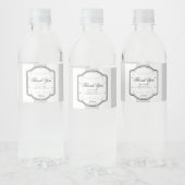 grijs gestreept waterfles etiket (Flessen)