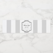 grijs gestreept waterfles etiket (Enkel label)