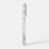 Grijs gestructureerd marmer iPhone hoesje (Rechterkant)