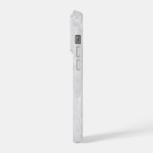 Grijs gestructureerd marmer iPhone hoesje (Linkerkant)