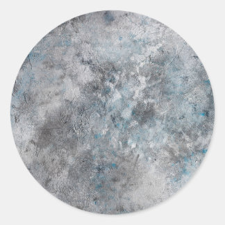 Grijs getextureerde betonwandachtergrond ronde sticker