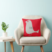  grijs getextureerde vogel kussen (Stoel)