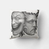 Grijs getinte maskers kussen (Achterkant)