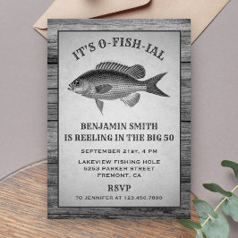  Grijs Gevist Verjaardagsfeestuitnodiging Kaart