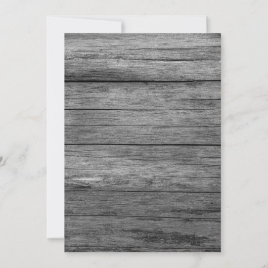 Grijs Gevist Verjaardagsfeestuitnodiging Kaart (Achterkant)