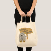 Grijs geweld onaanvaardbaar tote bag (Voorkant (product))