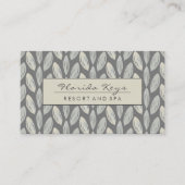 Grijs geweven blad ontwerp visitekaartje (Voorkant)