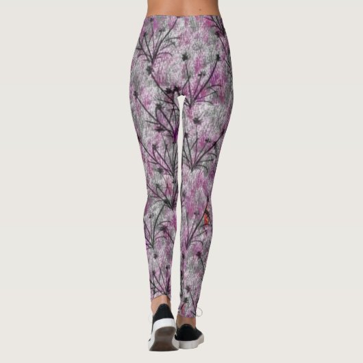 Grijs glanzend gras leggings (Achterkant)