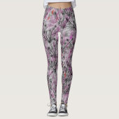 Grijs glanzend gras leggings (Voorkant)