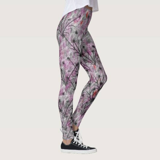 Grijs glanzend gras leggings (Rechts)