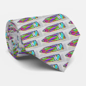 Grijs "Glas in lood" stropdas (Opgerold)