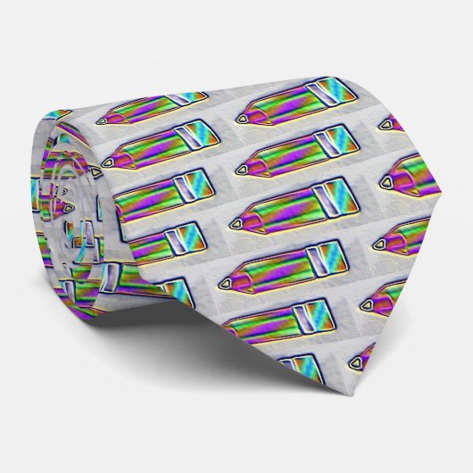 Grijs "Glas in lood" stropdas (Opgerold)