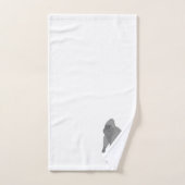 Grijs Gorilla Design met Monogram Bad Handdoek (Handdoek)