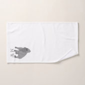 Grijs Gorilla Design met Monogram Bad Handdoek (Handdoek)