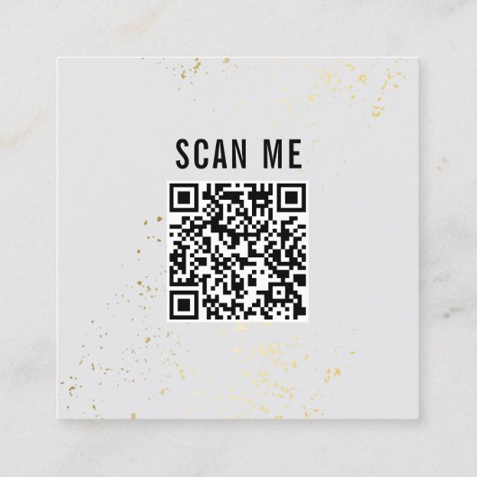 Grijs Goud Bakken Utensil Square Bakery Vierkante Visitekaartje (Achterkant)