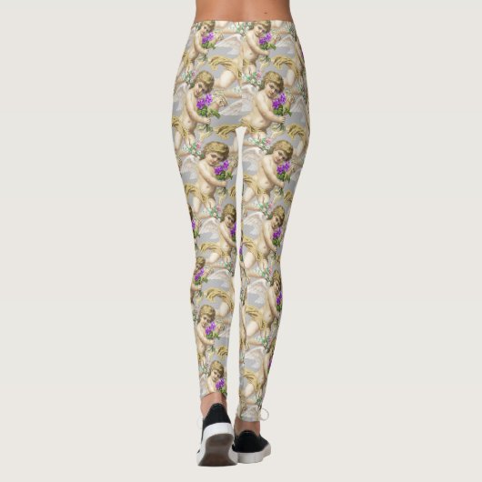 Grijs Goud Cherubs Leggings (Achterkant)