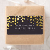 Grijs & Goud Folie Modern Confetti Pakket Label (Insitu)