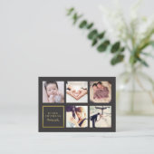 Grijs Goud Fotocollage Fotograaf Visitekaartje (Staand voorkant)