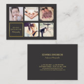 Grijs Goud Fotocollage Fotograaf Visitekaartje (Voorkant / Achterkant)