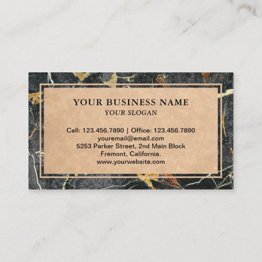 Grijs Goud Graniet Splashback Keuken Aanrecht Visitekaartje (Achterkant)