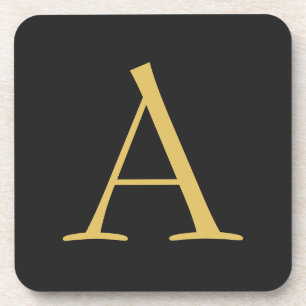 Grijs Goud Kleur Monogram Professioneel Bier Onderzetter