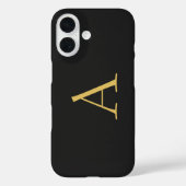 Grijs Goud Kleur Monogram Professioneel Case-Mate iPhone Case (Achterkant)