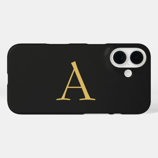 Grijs Goud Kleur Monogram Professioneel Case-Mate iPhone Case (Achterkant (horizontaal))
