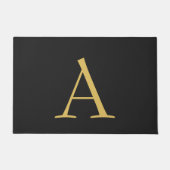 Grijs Goud Kleur Monogram Professioneel Deurmat (Voorkant)