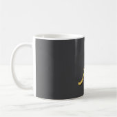 Grijs Goud Kleur Monogram Professioneel Koffiemok (Links)