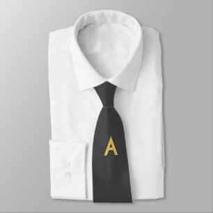 Grijs Goud Kleur Monogram Professioneel Stropdas