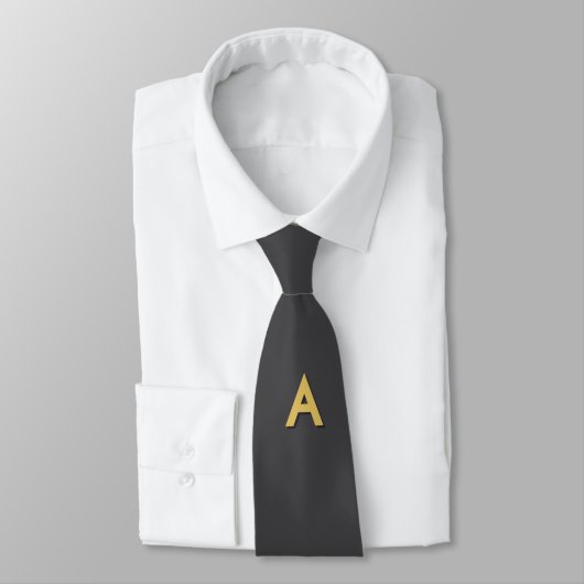Grijs Goud Kleur Monogram Professioneel Stropdas (Gebonden)