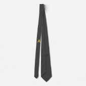 Grijs Goud Kleur Monogram Professioneel Stropdas (Achterkant)
