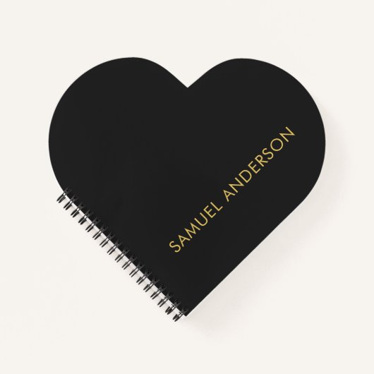 Grijs Goud Kleur Professionele Naam Toevoegen Notitieboek (Voorkant)