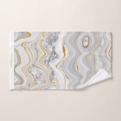 Grijs Goud Marmeren Handdoek Monogram BADKAMER HAN (Handdoek)