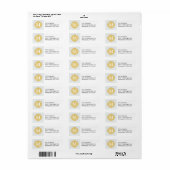 Grijs & Goud Modern Chevron Custom Monogram Etiket (Full Sheet)