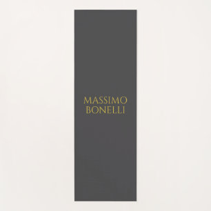 Grijs & Goud Modern Minimalistisch Elegant Uw Naam Yogamat