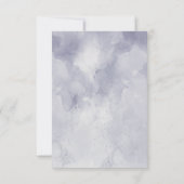 Grijs Goud Paarse Vlinder Elegante Bruidsdouche Bedankkaart (Achterkant)