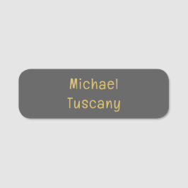 Grijs Goud Professioneel Trendy Minimalistisch Eig Naamplaatje