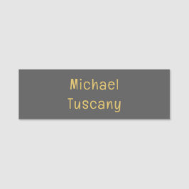 Grijs Goud Professioneel Trendy Minimalistisch Eig Naamplaatje