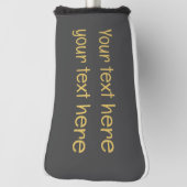 Grijs Goud Professionele Trendy Minimalistische Ei Golfheadcover (Draai 90)
