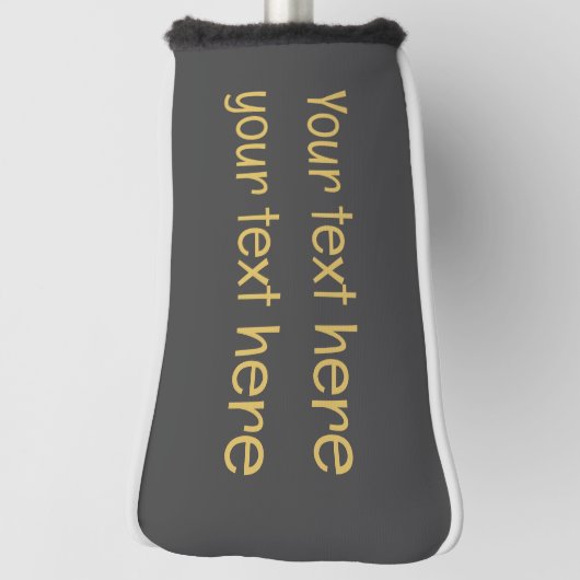 Grijs Goud Professionele Trendy Minimalistische Ei Golfheadcover (Draai 90)