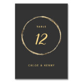 Grijs & Goud Rustieke Gouden Cirkel Lijst Bruiloft Kaart (Achterkant)