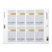 Grijs Gouden Folie Rustieke Faux Etiket (Full Sheet)